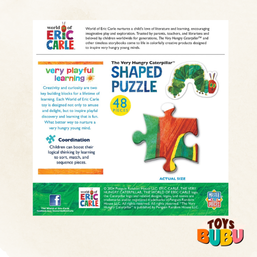 Eric Carle - The Very Hungry Caterpillar - 48 Pieces shaped Puzzle