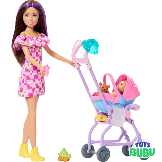 Barbie Family & Friends Playset with Doll – Kids Role Play Toy Set