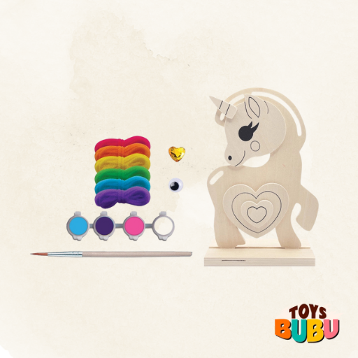 Unicorn - Wood Yarn Wrapping Craft & Paint Kit