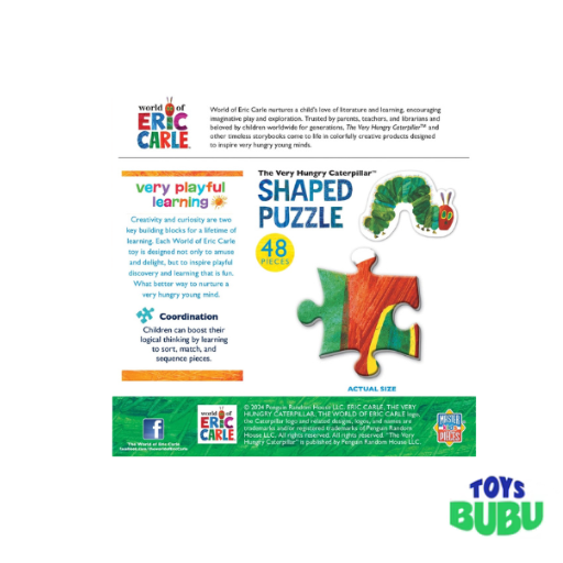 Eric Carle - The Very Hungry Caterpillar - 48 Pieces shaped Puzzle