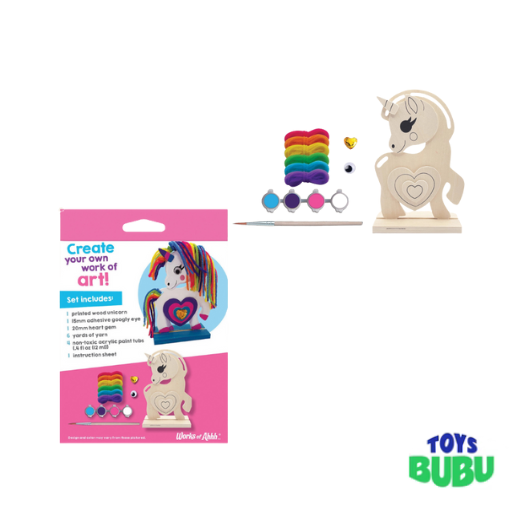 Unicorn - Wood Yarn Wrapping Craft & Paint Kit