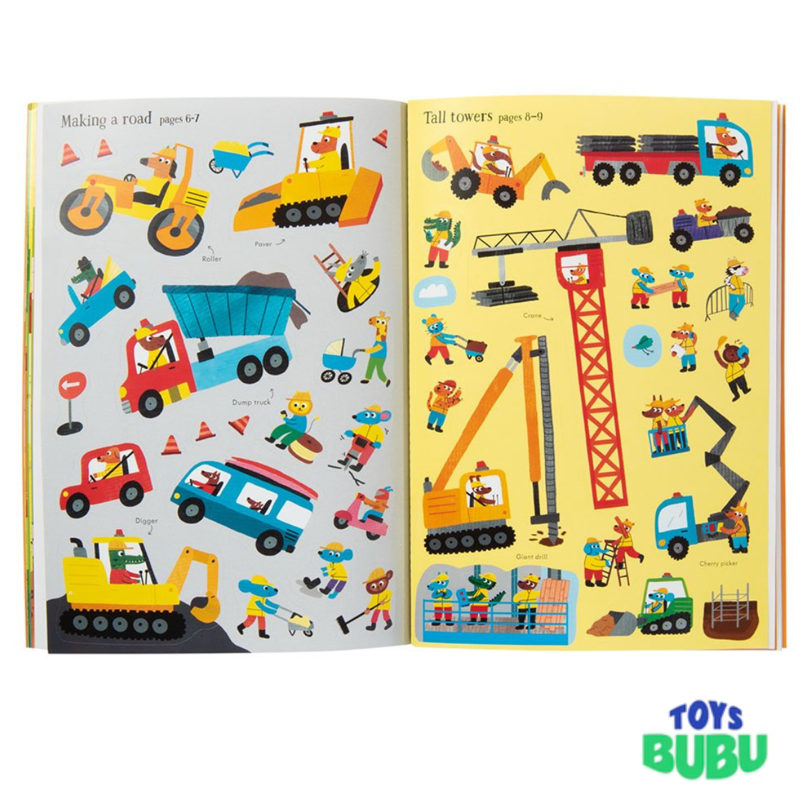 Construction Sticker Book for Kids β 170+ Vehicle Stickers Activity Book (Usborne Little First Stickers)