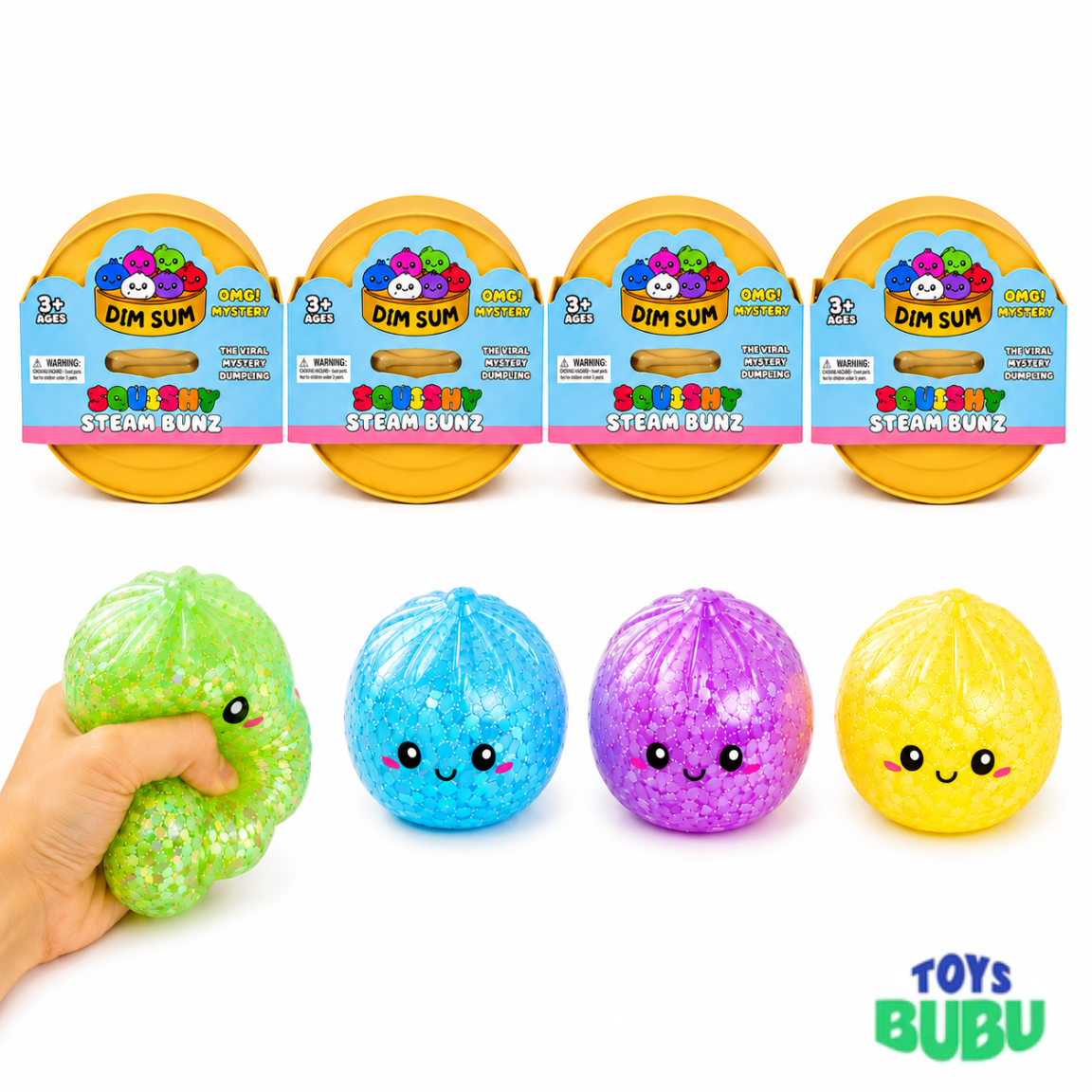 Viral Glitter Bead Emoji Dumpling Mystery Squishy Toy – Cute Sensory Collectible