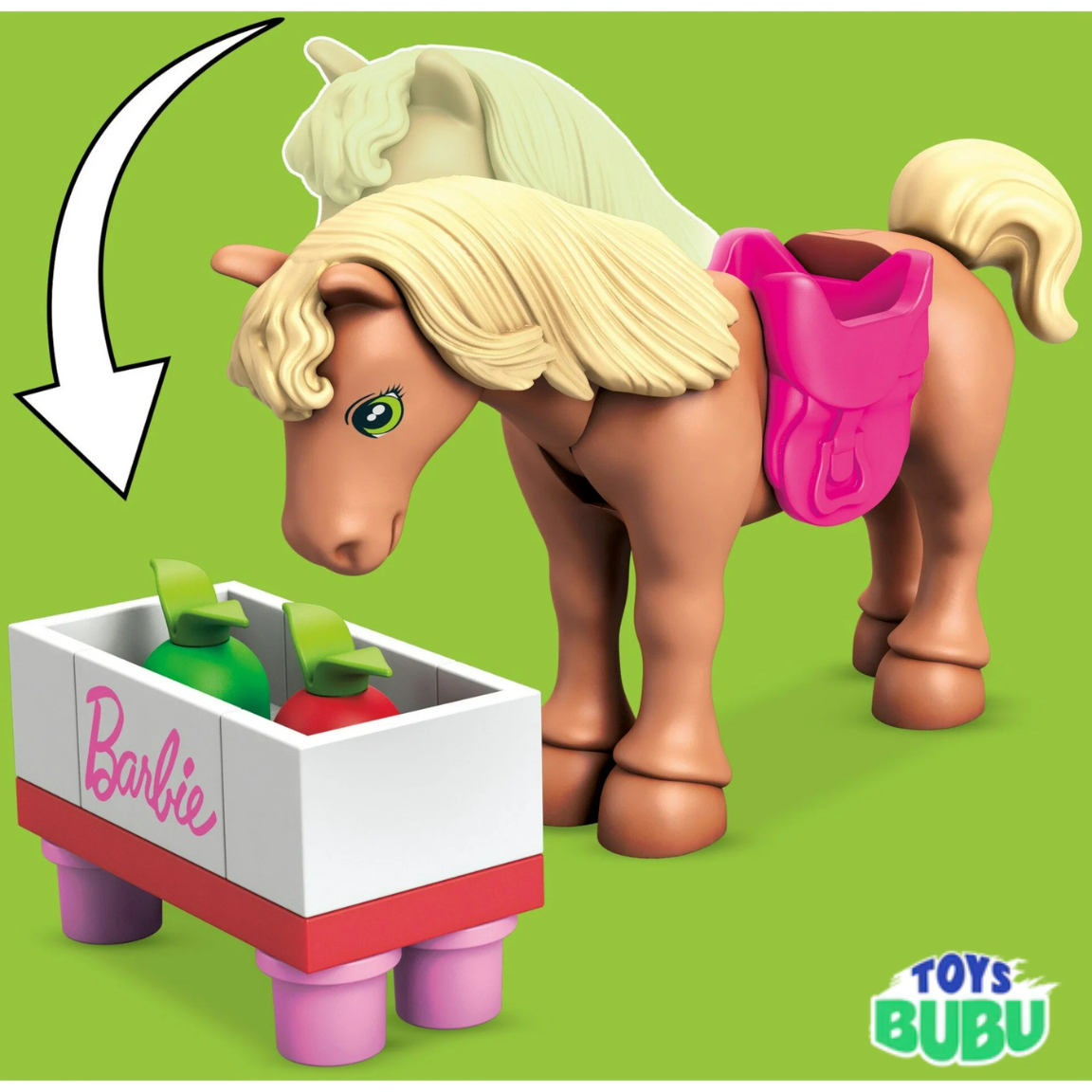 Mega Barbie Horse Jumping Building Set β 73 Pieces with Micro Doll & Accessories (Ages 4+)