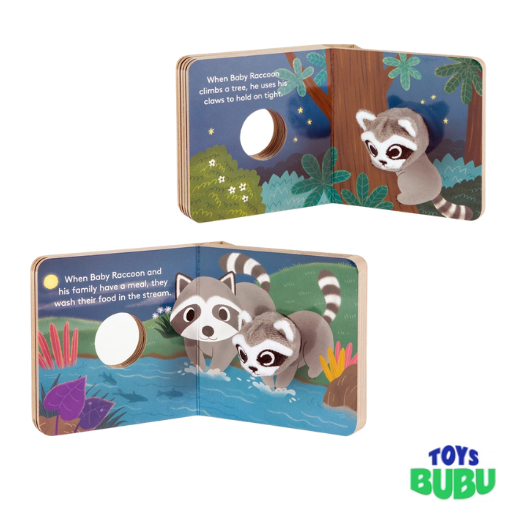 Baby Raccoon Finger Puppet Book - Interactive Story Book for Babies and Toddlers