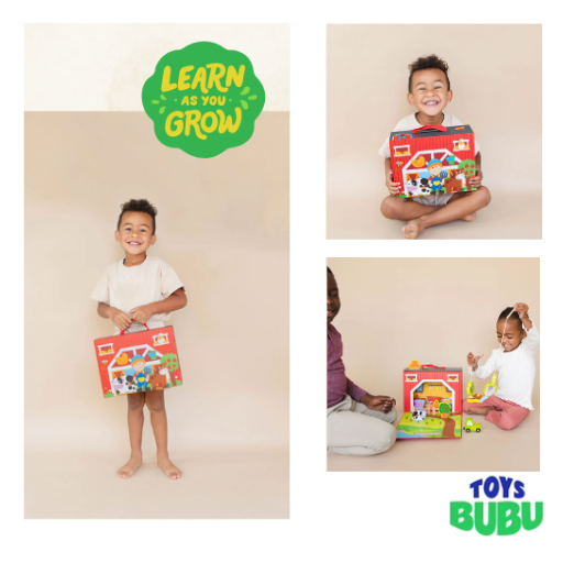 Case Farm Play Set Lacing Toy - Open-Ended Scene