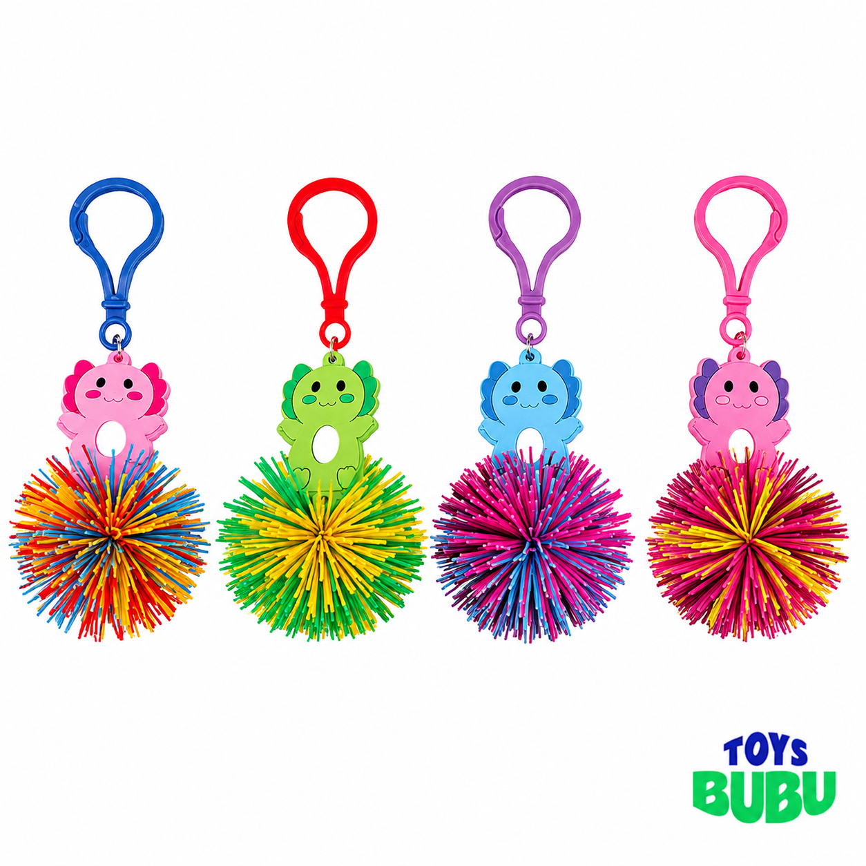 Axolotl Kush Backpack Buddy - Soft Clip-On Axolotl Keychain for Bags and Backpacks