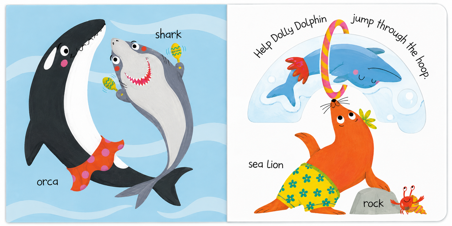 Slide and Peek In the Ocean By Little Genius Books - Early Learning Books for Infants and Toddlers