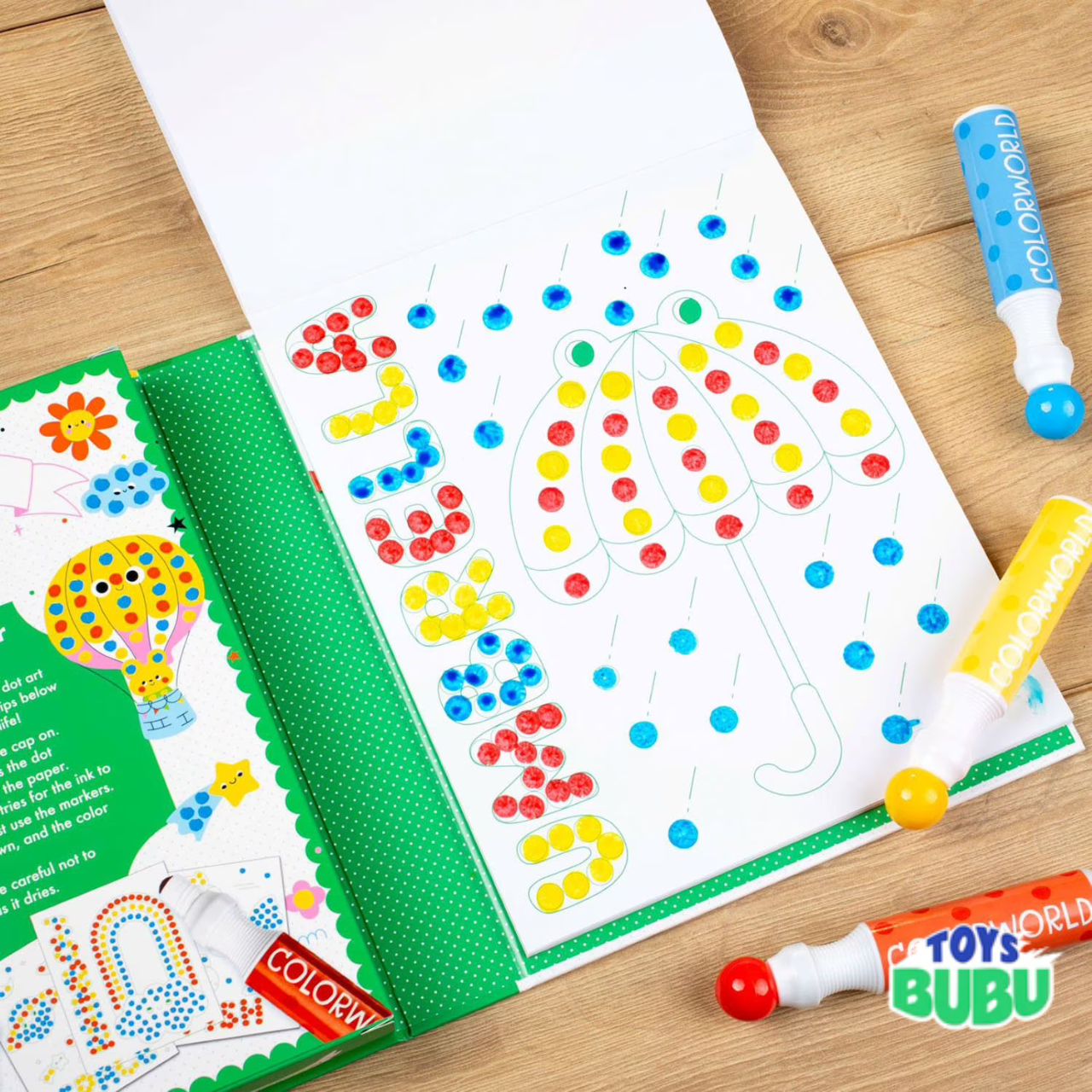 Dot Art Coloring Kit for Kids – Jumbo Dot Markers, Stickers & Activity Book