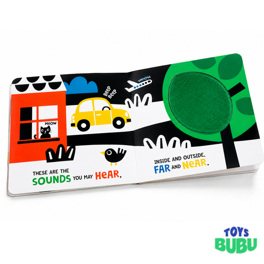 This Is My World Touch & Feel Board Book for Babies – High Contrast Sensory Book with Mirror