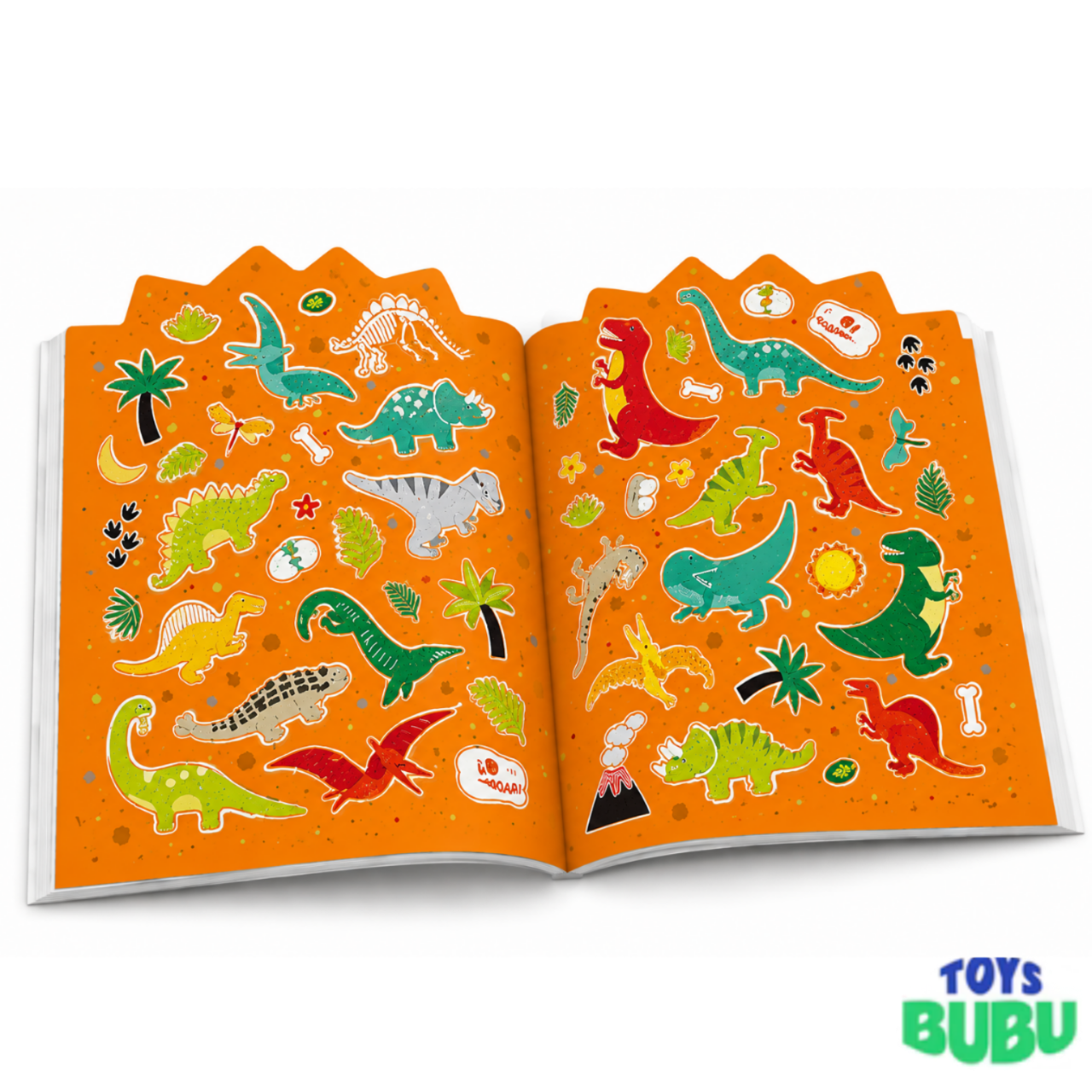 Dinosaur Coloring Book with Stickers - Fun Creative Activity Book for Kids