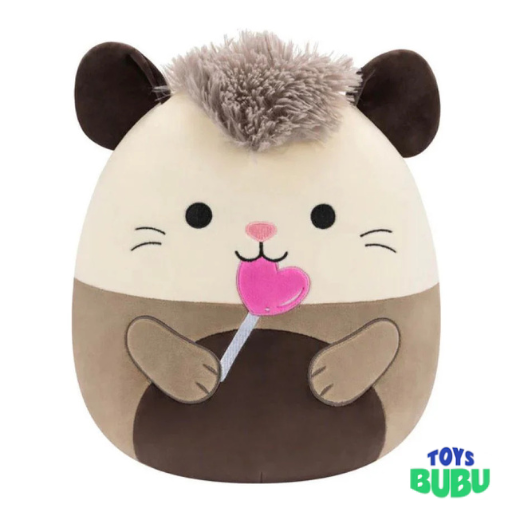 Squishmallows Luanne the Opossum Valentine Plush 8" – Heart Lollipop Collectible Stuffed Animal