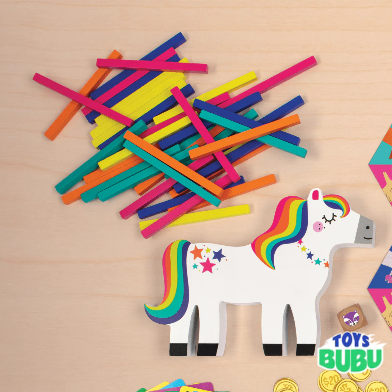 Mudpuppy Pony Pile-Up Wooden Balance Game – Stacking & Balancing Game for Kids Ages 4+