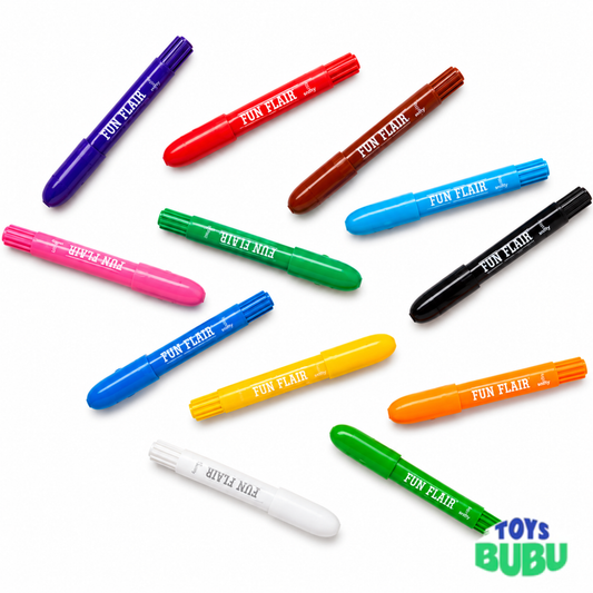 Kids Face & Body Color Gel Sticks – 12 Washable Hair and Body Art Colors