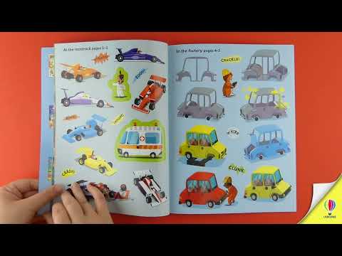 Cars Sticker Book for Kids – 100+ Vehicle Stickers Activity Book by Simon Tudhope (Usborne)