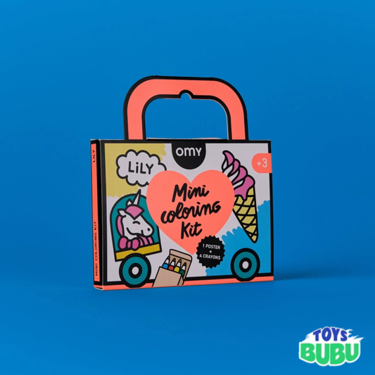 Unicorn Mini Coloring Kit for Kids – Portable Travel Art Set with Crayons & Poster (Ages 3–7)