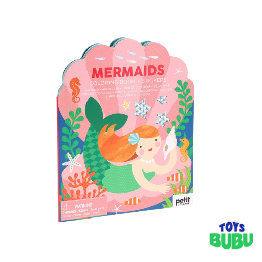 Coloring Book with Stickers - Mermaid