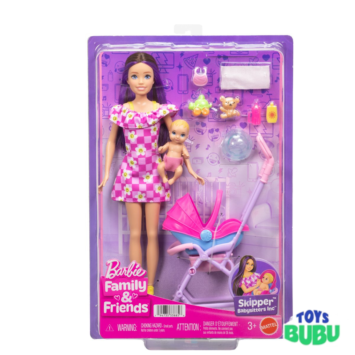 Barbie Family & Friends Playset with Doll – Kids Role Play Toy Set