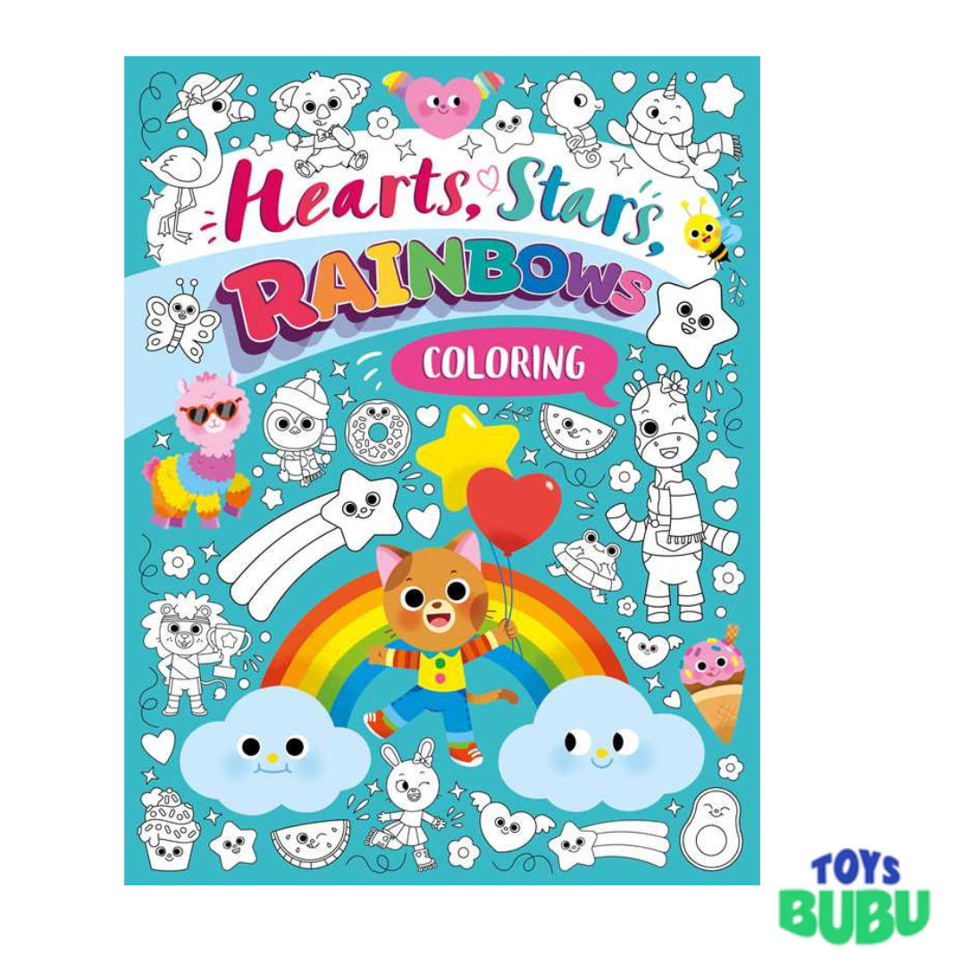 Hearts Stars Rainbows Coloring Set for Kids – Cute Creative Activity Kit (IglooBooks)