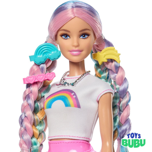 Barbie Rainbow Sparkle Hair Doll – Blonde Fashion Doll with Colorful Hair Styling