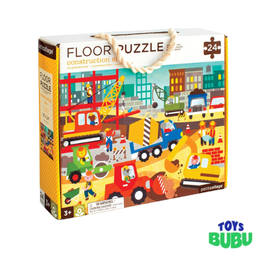 Mudpuppy - Construction Site 24-Piece Floor Puzzle