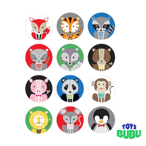 Geometric Animals Mini Memory Match Game