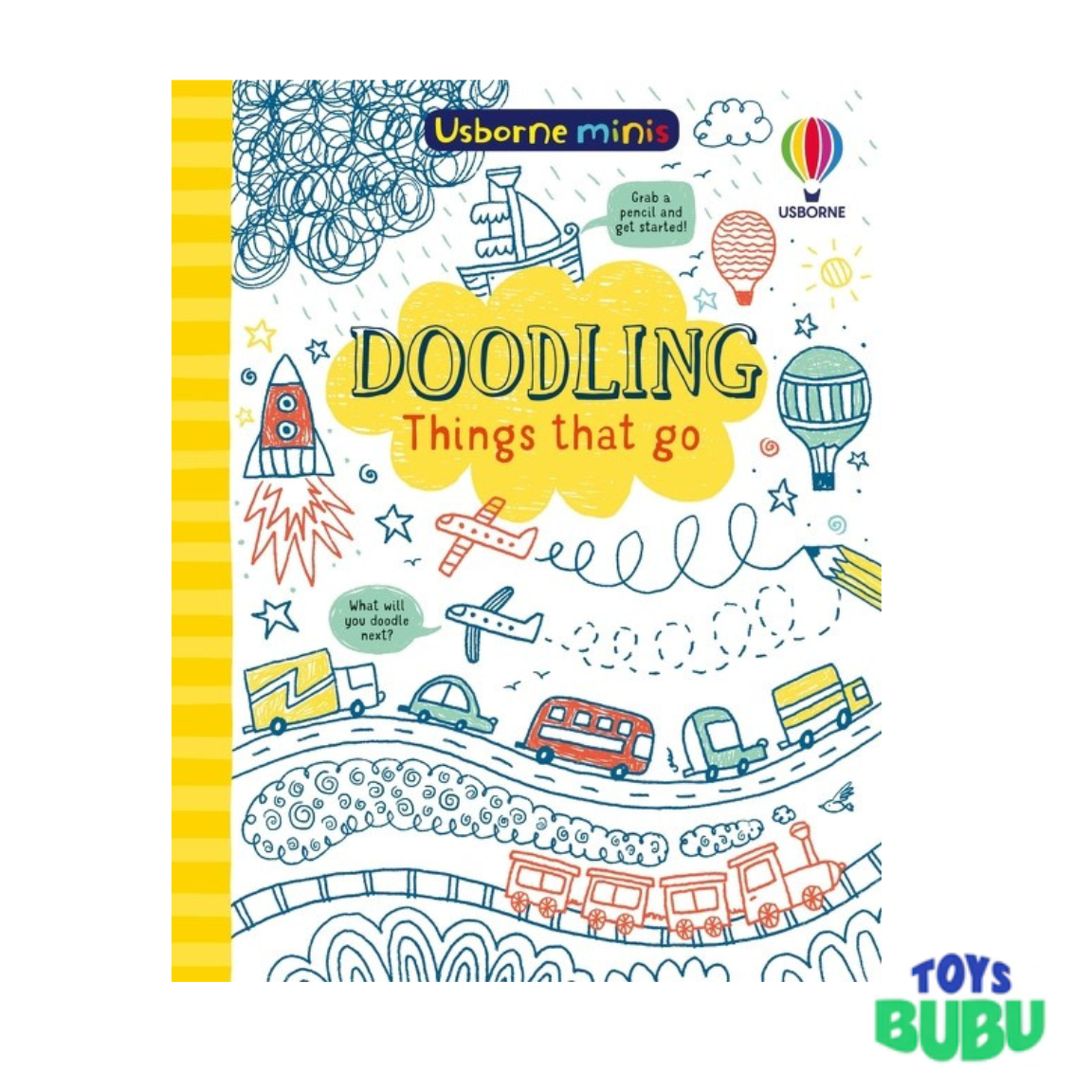 Doodling Things That Go Activity Book for Kids – Vehicle Drawing & Coloring Book (Screen-Free Fun)