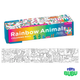 Mudpuppy - Rainbow Animals Mini Coloring Roll