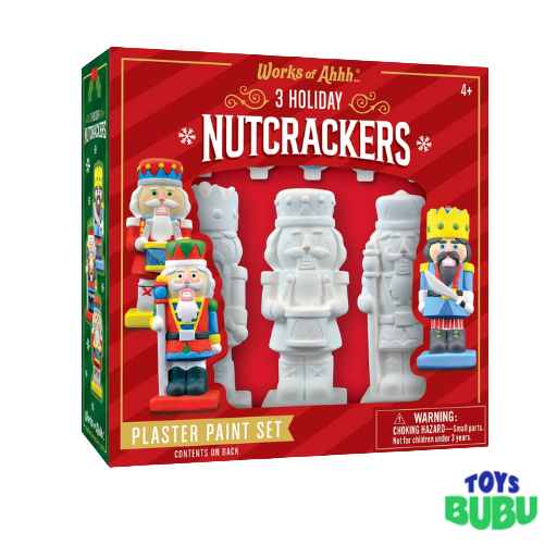 Holiday Nut Crackers - 3 Pack Plaster Paint Kit