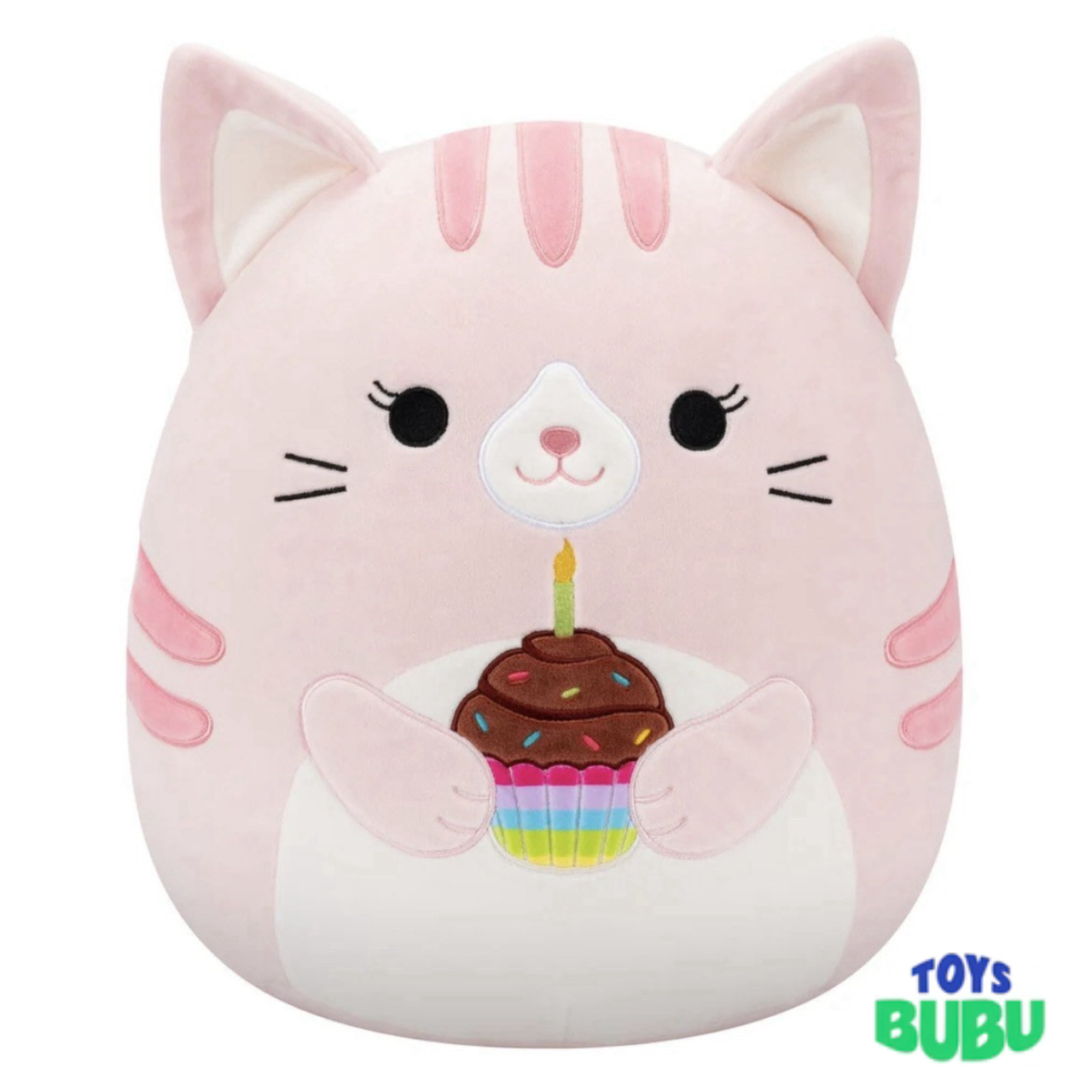 Squishmallows Laura the Pink Cat Birthday Plush 5" – Birthday Edition Collectible Stuffed Animal