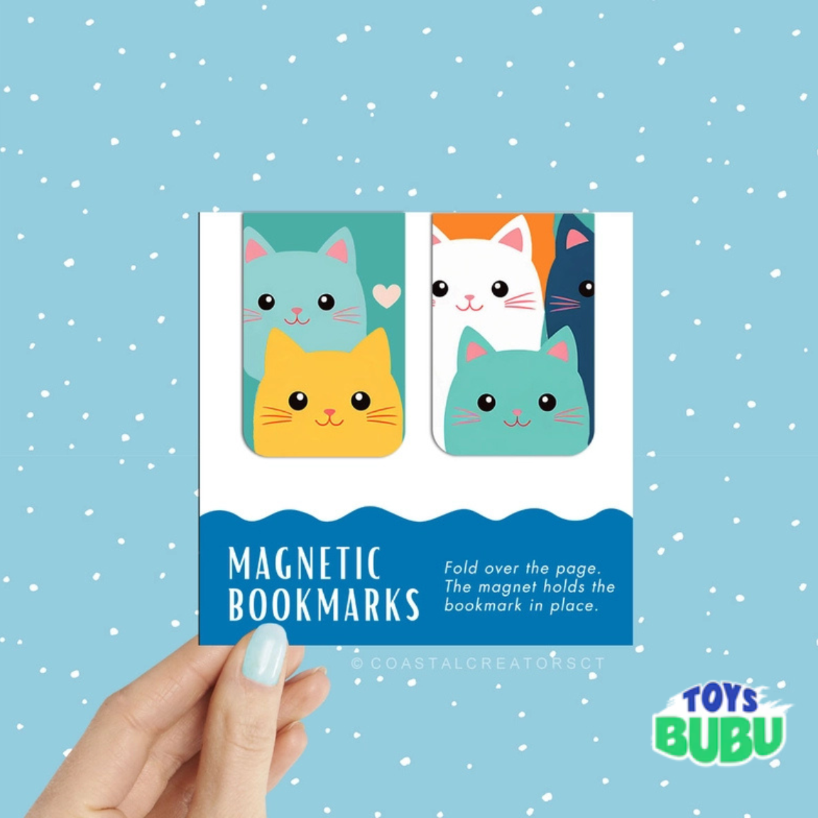 2-Pack Magnetic Bookmarks – Colorful Reversible Bookmarks for Readers & Planners