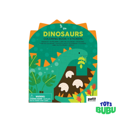 Coloring Book with Stickers - Dinosaur