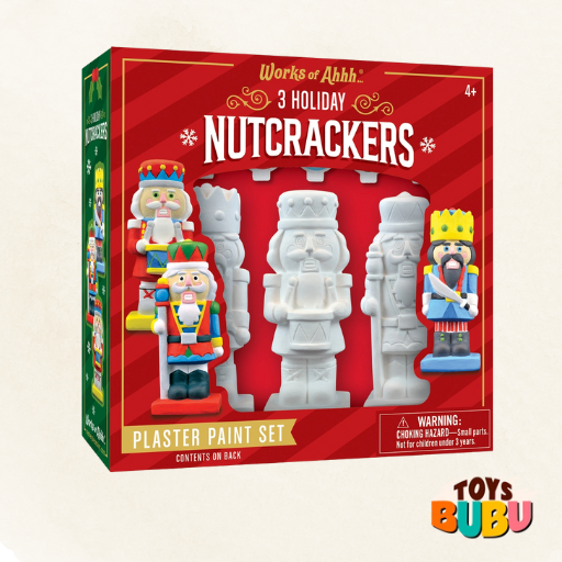 Holiday Nut Crackers - 3 Pack Plaster Paint Kit