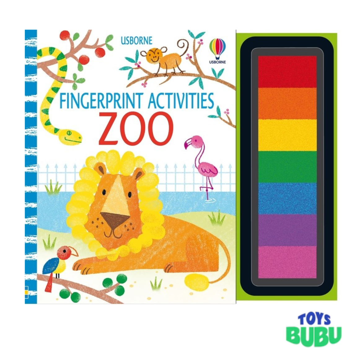 Fingerprint Activities Zoo Book for Kids – Animal Ink Pad Activity Book by Fiona Watt (Usborne)