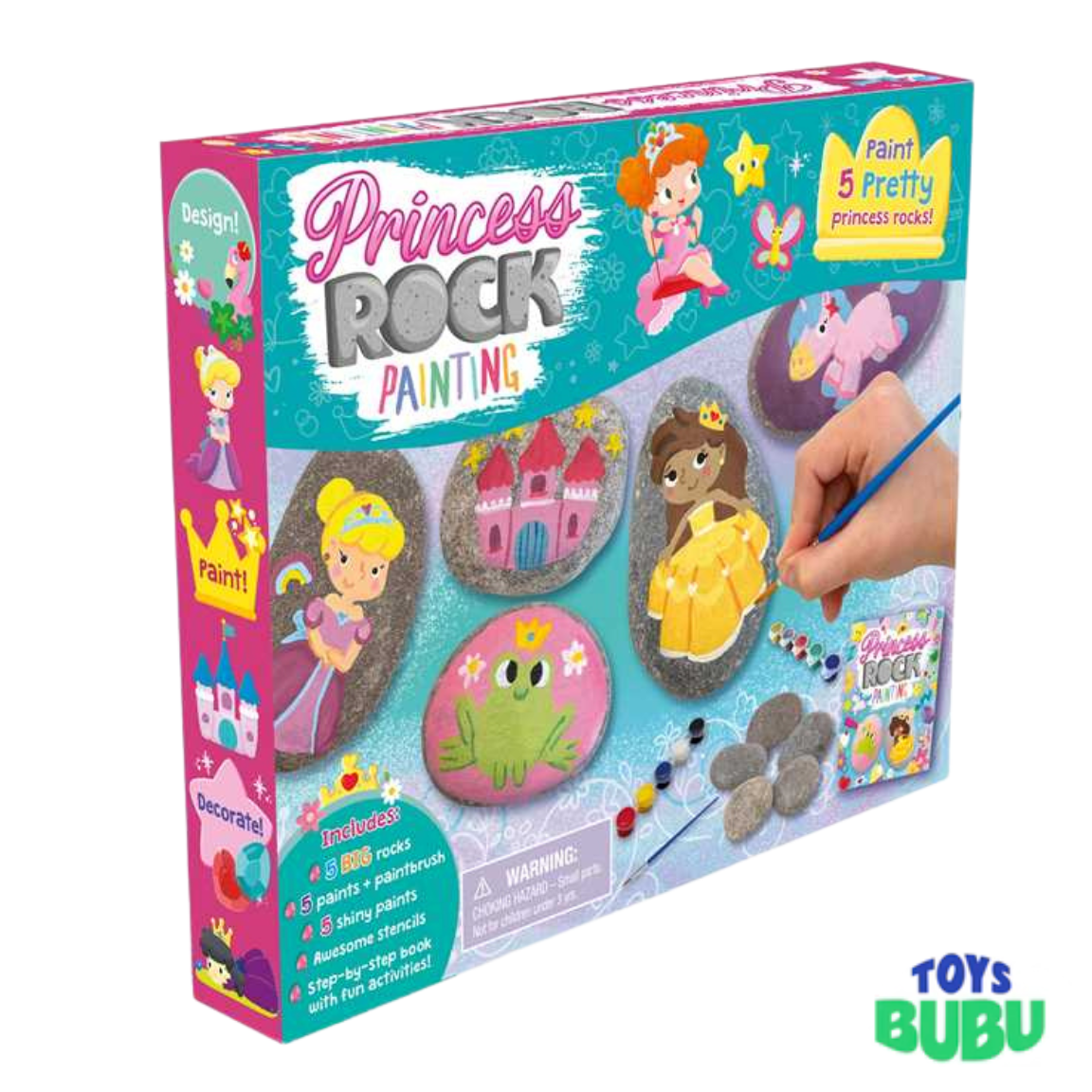 Princess Rock Painting Kit for Kids – Creative Craft Activity Set (IglooBooks)