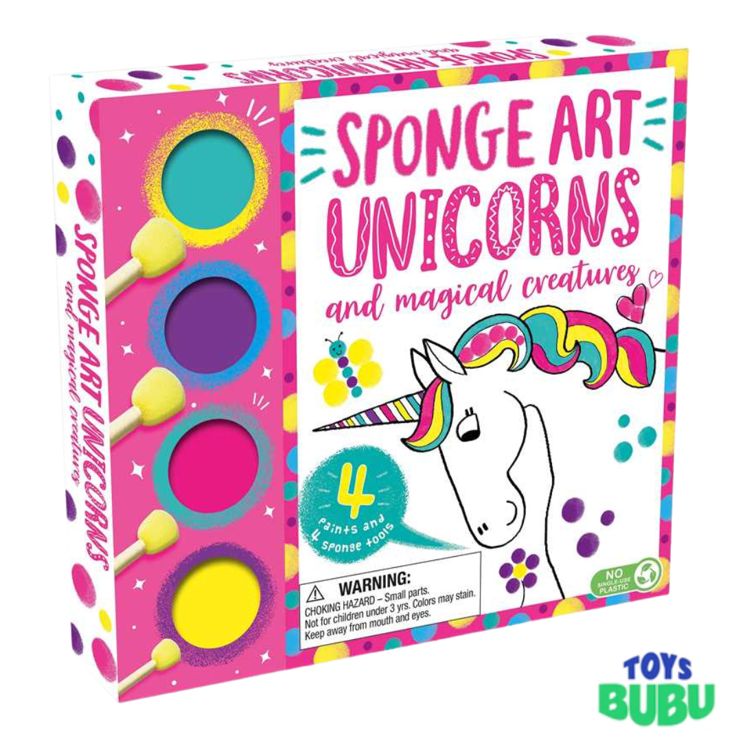 Kids Sponge Art Painting Set – Unicorn & Dinosaur Creative Activity Kit (IglooBooks)