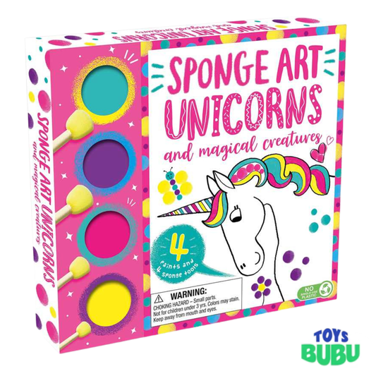 Kids Sponge Art Painting Set – Unicorn & Dinosaur Creative Activity Kit (IglooBooks)