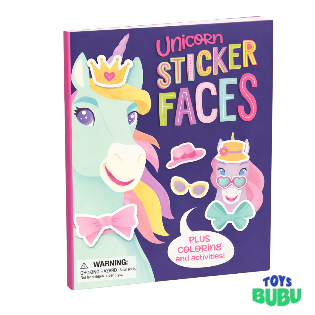 Unicorn Sticker Faces Activity Book for Kids – Creative Sticker Play (IglooBooks)