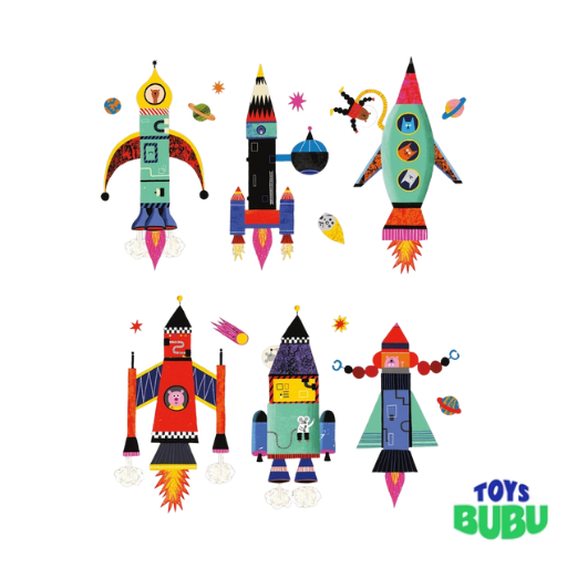 Mudpuppy - Rocket Ships Magnetic Build-It