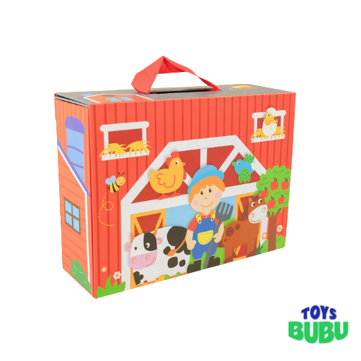 Case Farm Play Set Lacing Toy - Open-Ended Scene