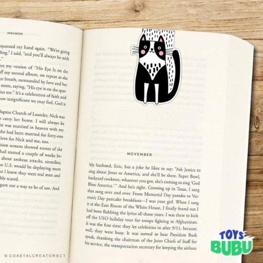 Cat-Themed A5 Journal with Magnetic Bookmark – Cute Notebook for Book Lovers