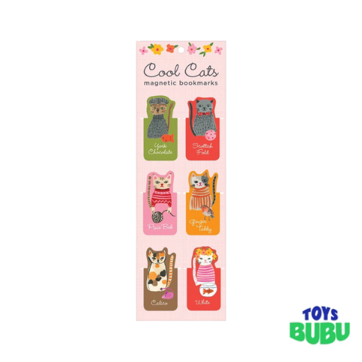Cool Cats Magnetic Bookmarks