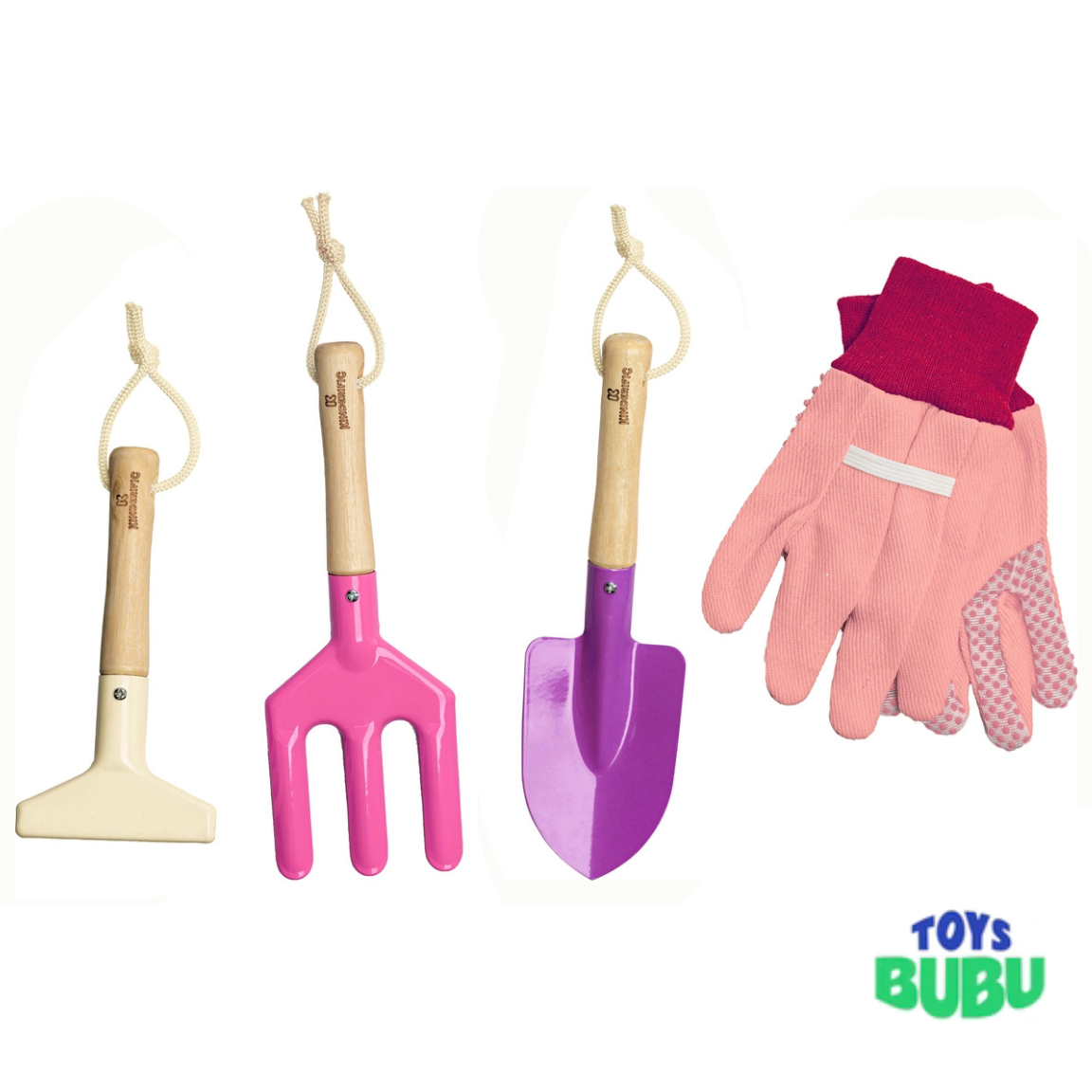 Kids Gardening Tool Set – Princess Pink Outdoor Kit with Tote & Tools