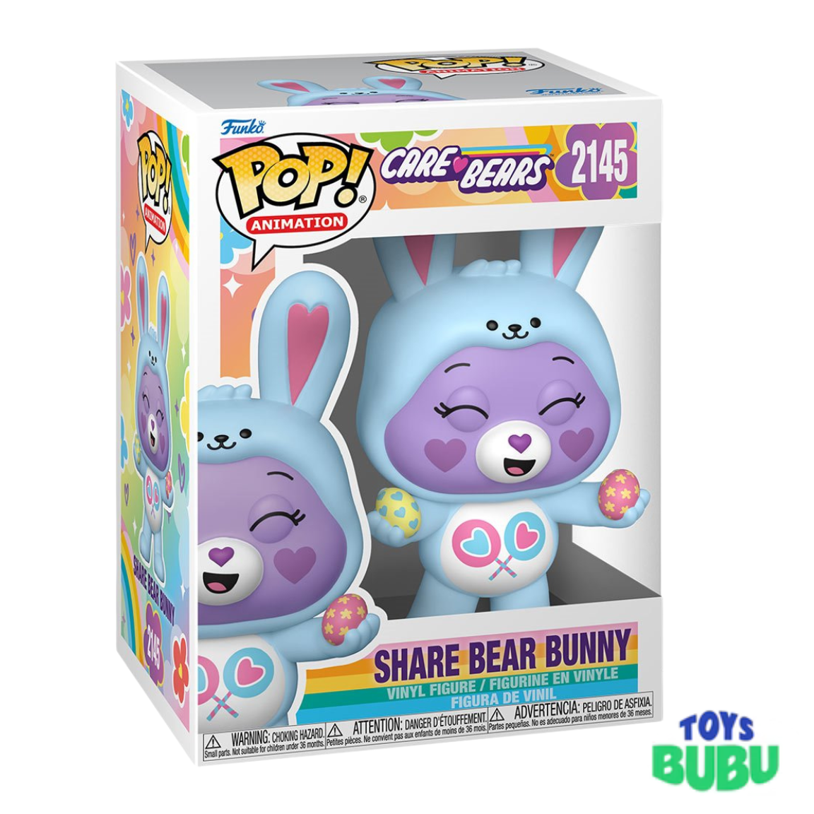 Care Bears Share Bear Bunny Funko Pop #2145 – Spring 2026 Vinyl Figure Collectible - 5.2 inches tall