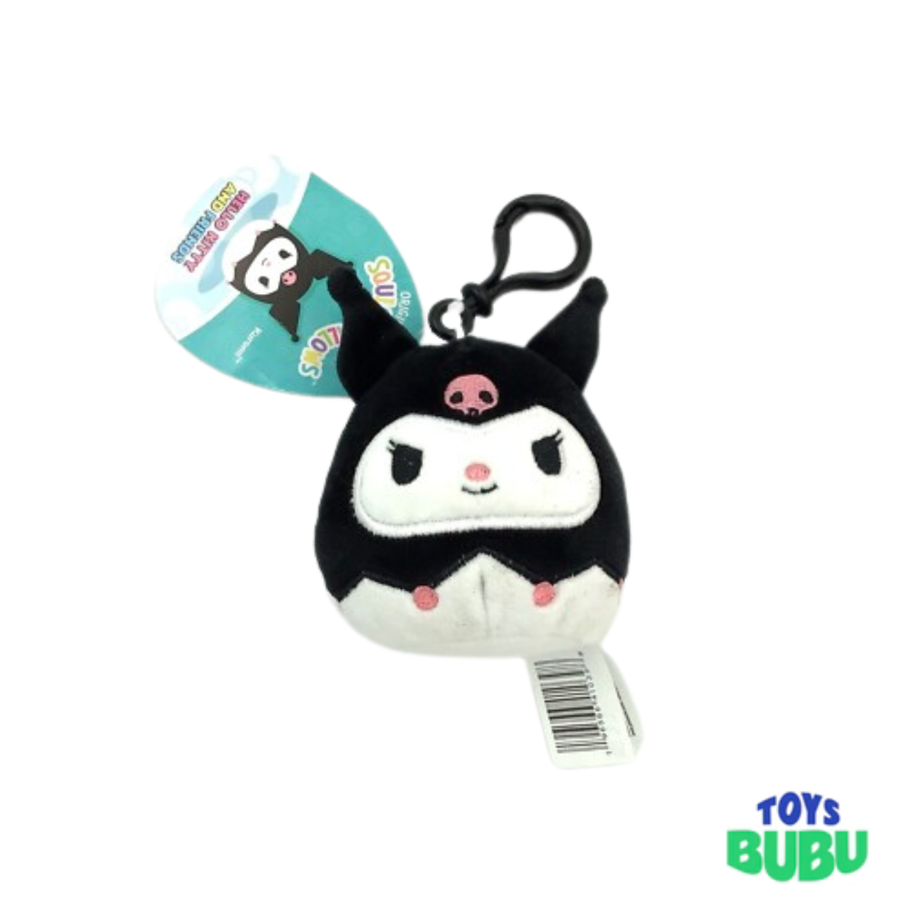 Sanrio Kuromi Squishmallows Plush Keychain 3.5" – Mini Clip-On Collectible Plush