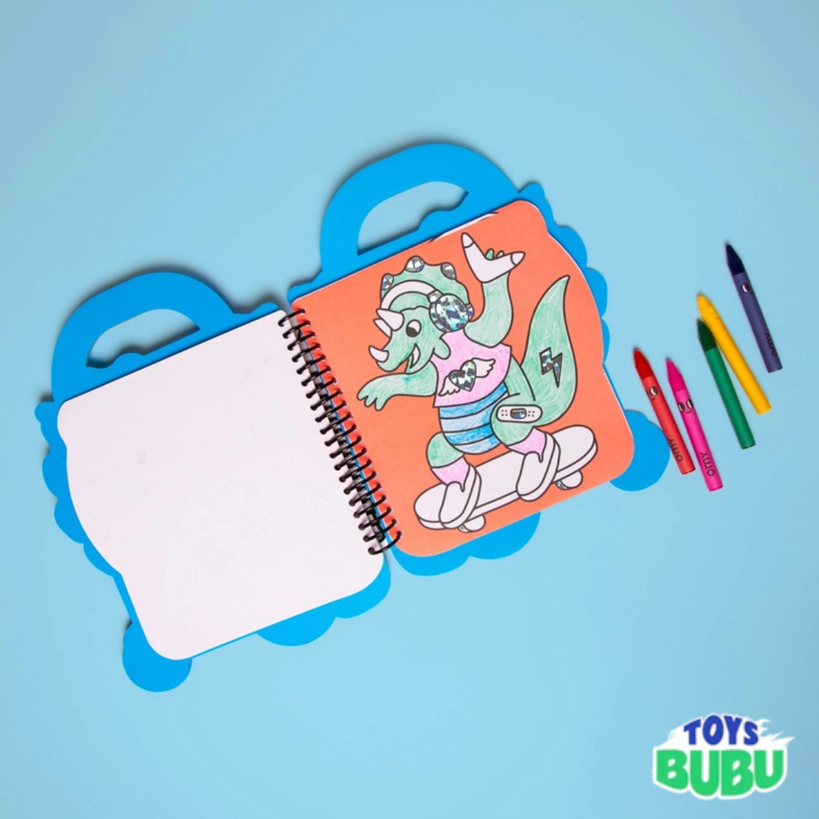 Dinosaur Coloring & Sticker Book for Kids by OMY – 35 Pages with Crayons & Stickers (Ages 3 and older)