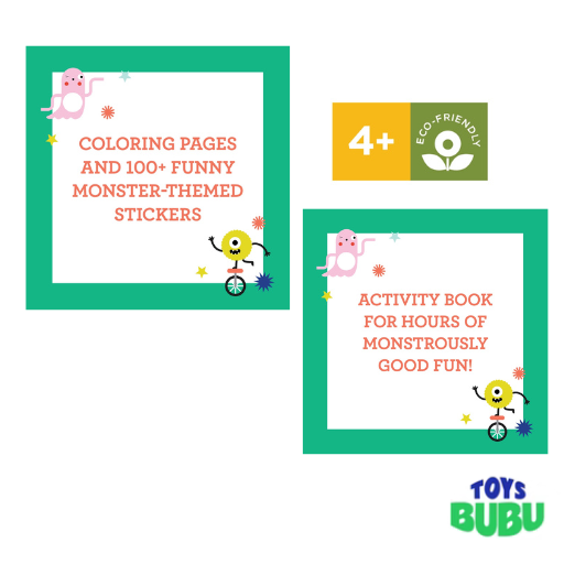 Coloring Book with Stickers: Monsters