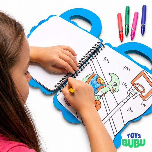 Dinosaur Coloring & Sticker Book for Kids by OMY – 35 Pages with Crayons & Stickers (Ages 3 and older)