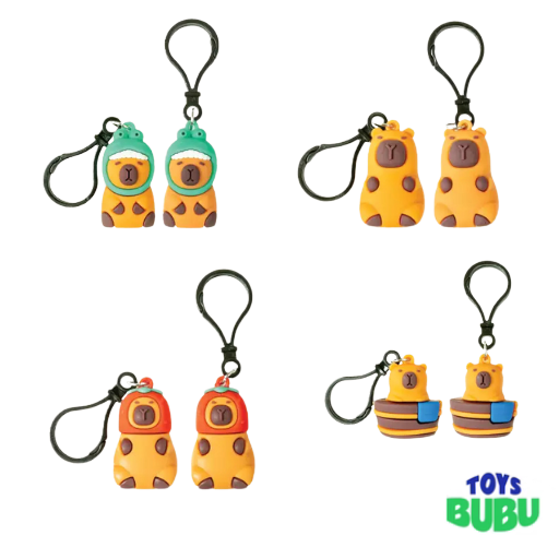 Capybara Backpack Buddy Keychain