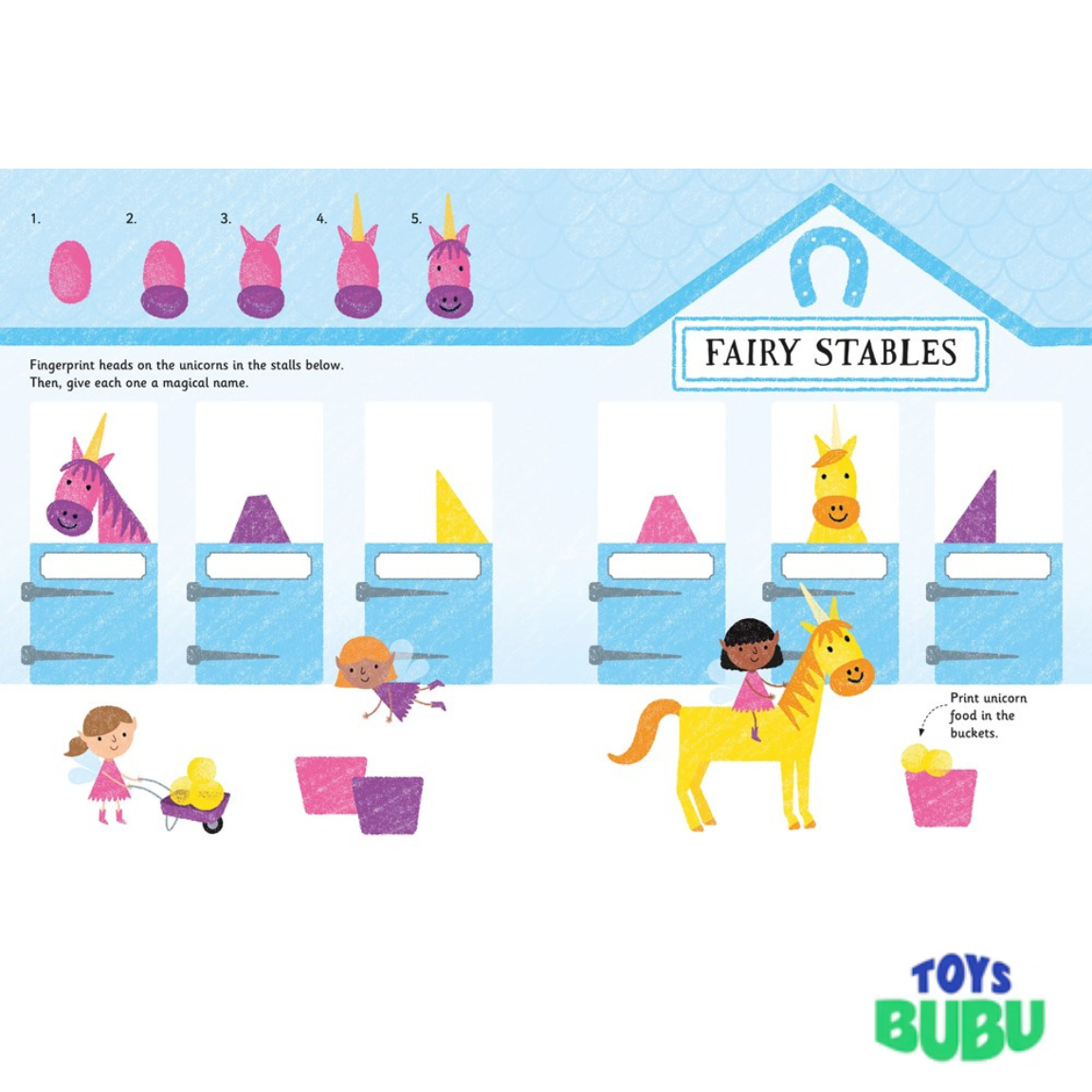 Fingerprint Activities Book for Kids – Fairy & Unicorn Ink Pad Activity Book (Hardcover)